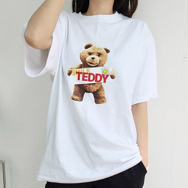 [바로배송]요즘인기 귀여운 곰돌이 티셔츠 스마일테디베어반팔티CT