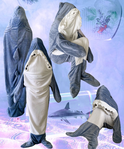[🦈덕후템/핫템/오픈할인] 상어잠옷 꼬리까지 갓벽한 겨울 극세사 올인원 홈웨어 두꺼운 잠옷 캐릭터 동물잠옷 애니멀잠옷 파자마 파티 잠옷 후끈 여행